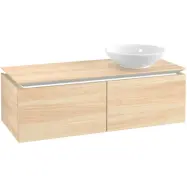 Tvättställsskåp Villeroy &amp; Boch Legato Kompakt 1200 med 2 Lådor för Ocentrerat Ytmonterat Tvättställ