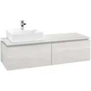 Tvättställsskåp Villeroy &amp; Boch Legato Kompakt 1400 med 2 Lådor för Ocentrerat Tvättställ