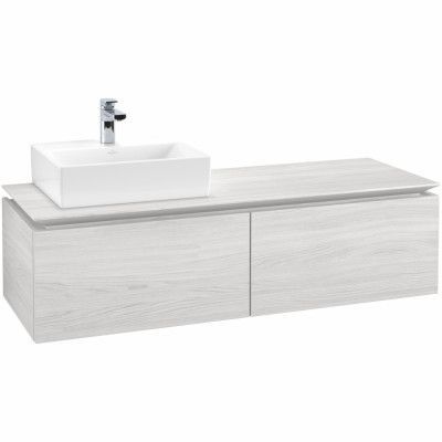 Tvättställsskåp Villeroy & Boch Legato Kompakt 1400 med 2 Lådor för Ocentrerat Tvättställ