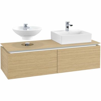 Tvättställsskåp Villeroy&Boch Legato Kompakt 1400 med 2 Lådor för Två Tvättställ