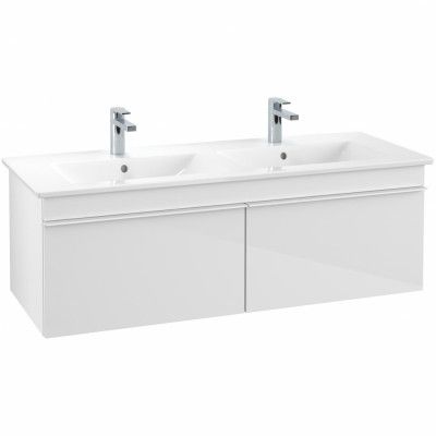 Tvättställsskåp Villeroy&Boch Venticello 125 cm med  2 Lådor för Dubbla Tvättställ