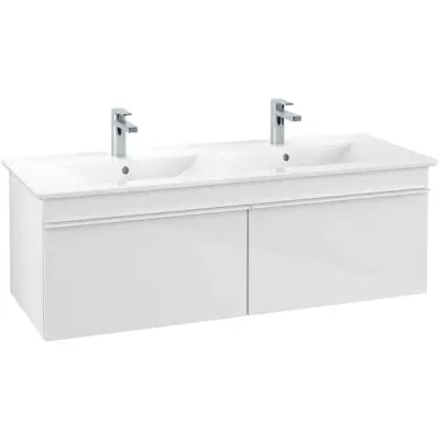 Tvättställsskåp Villeroy&Boch Venticello 125 cm med  2 Lådor för Dubbla Tvättställ
