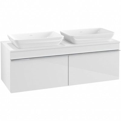 Tvättställsskåp Villeroy & Boch Venticello 126 cm med 2 Lådor för 2 Ytmonterade Tvättställ