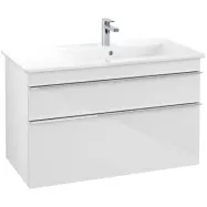 Tvättställsskåp Villeroy&Boch Venticello 95 cm med  2 Lådor för Ocentrerat Skåpstvättställ