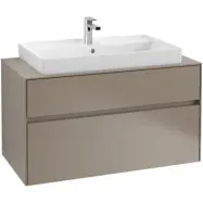 Tvättställsskåp Villeroy&Boch Collaro 100 cm med 2 Lådor för Ovanpåliggande Skåpstvättställ