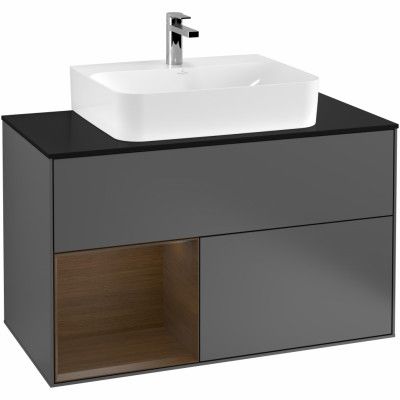 Tvättställsskåp Villeroy&Boch Finion med 2 Lådor Hylla och Bänkskiva för Centrerat Tvättställ