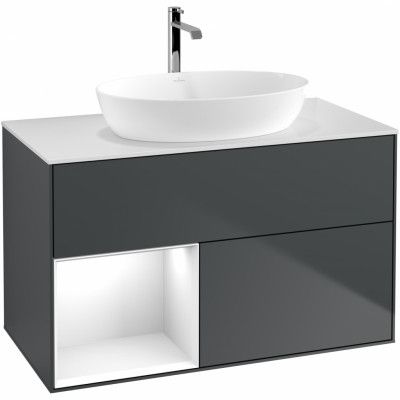 Tvättställsskåp Villeroy&Boch Finion med 2 Lådor Hylla och Bänkskiva för Fristående Tvättställ från Artis&Collaro