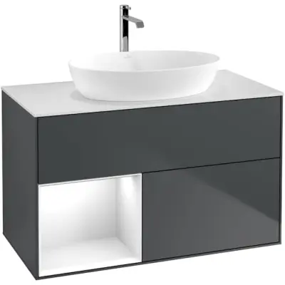 Tvättställsskåp Villeroy&Boch Finion med 2 Lådor Hylla och Bänkskiva för Fristående Tvättställ från Artis&Collaro