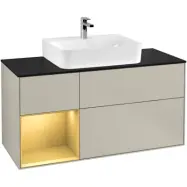 Tvättställsskåp Villeroy&Boch Finion med 3 Lådor Hylla och Bänkskiva förCentrerat Tvättställ