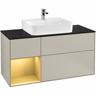 Tvättställsskåp Villeroy&Boch Finion med 3 Lådor Hylla och Bänkskiva för Centrerat Tvättställ