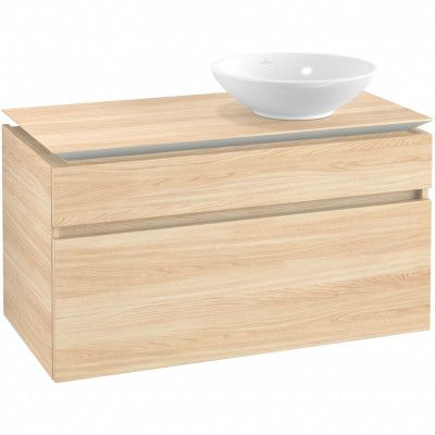 Tvättställsskåp Villeroy & Boch Legato 1000 med 2 Lådor för Ocentrerat Ytmonterat Tvättställ