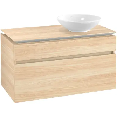 Tvättställsskåp Villeroy & Boch Legato 1000 med 2 Lådor för Ocentrerat Ytmonterat Tvättställ