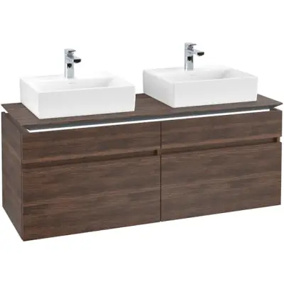 Tvättställsskåp Villeroy&Boch Legato 1400 med 4 Lådor för Två Tvättställ