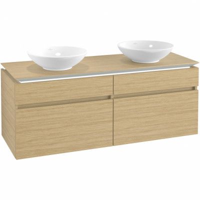 Tvättställsskåp Villeroy&Boch Legato 1400 med 4 Lådor för Två Ytmonterade Tvättställ