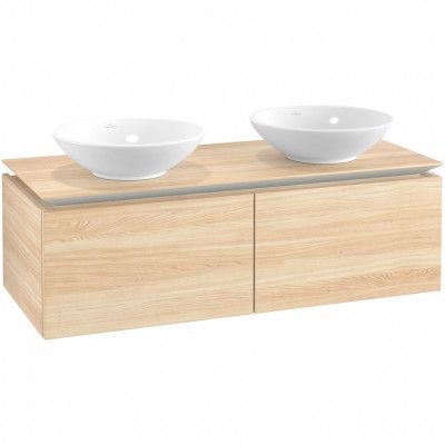 Tvättställsskåp Villeroy&Boch Legato Kompakt 1200 med 2 Lådor för Två Ytmonterade Tvättställ