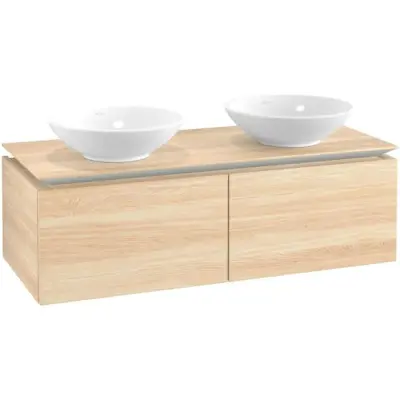 Tvättställsskåp Villeroy&Boch Legato Kompakt 1200 med 2 Lådor för Två Ytmonterade Tvättställ