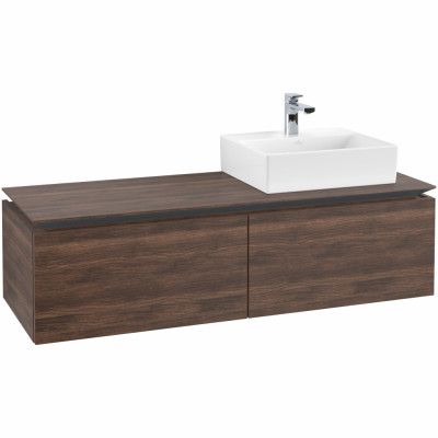 Tvättställsskåp Villeroy & Boch Legato Kompakt 1400 med 2 Lådor för Ocentrerat Tvättställ