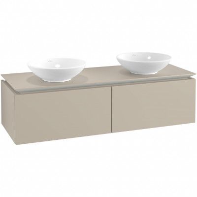 Tvättställsskåp Villeroy&Boch Legato Kompakt 1400 med 2 Lådor för Två Ytmonterade Tvättställ