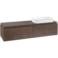 Tvättställsskåp Villeroy &amp; Boch Legato Kompakt 1600 med 2 Lådor för Ocentrerat Ytmonterat Tvättställ från Finion