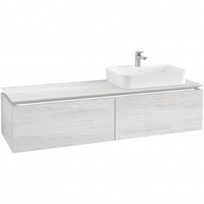 Tvättställsskåp Villeroy & Boch Legato Kompakt 1600 med 2 Lådor för Ocentrerat Ytmonterat Tvättställ från Finion & Memen