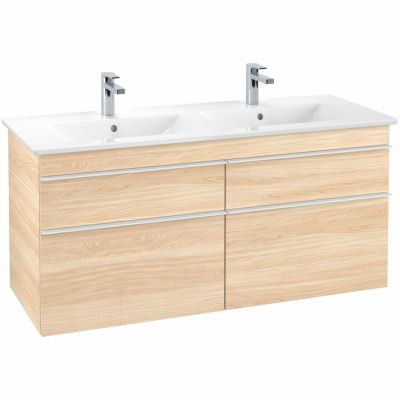 Tvättställsskåp Villeroy&Boch Venticello 125 cm med  4 Lådor för Dubbla Tvättställ
