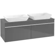 Tvättställsskåp Villeroy &amp; Boch Venticello 126 cm med 2 Lådor för 2 Ytmonterade Tvättställ