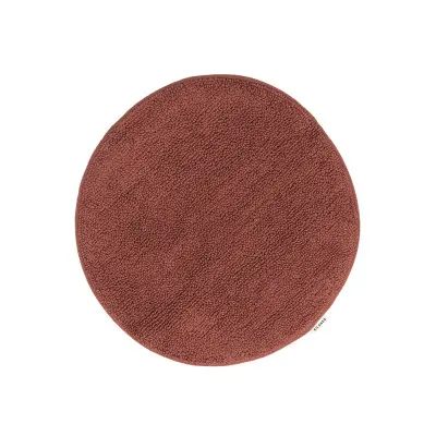 Bris rund burgundy  - badrumsmatta