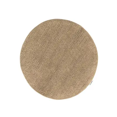 Bris rund taupe - badrumsmatta