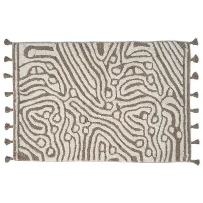 Maze simply taupe/vit - badrumsmatta