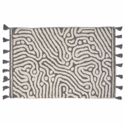 Maze titanium/vit - badrumsmatta