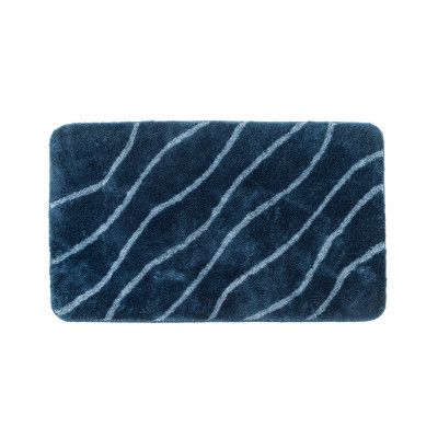 Tram havsblå - badrumsmatta