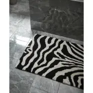 Zebra simply svart/vit - badrumsmatta