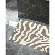 Zebra simply taupe/vit - badrumsmatta