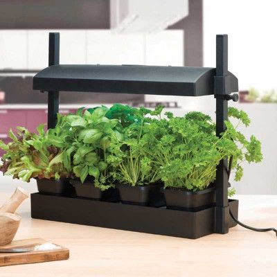 Odlingsstation LED liten, svart