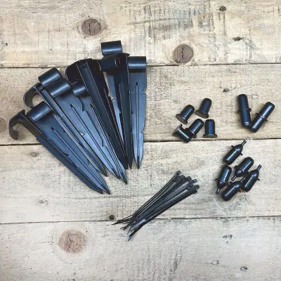 Slangkopplingssats för platt bevattningsslang, delar för att dela och ansluta slang