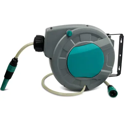 Slangvinda väggmonterad 10m | Vattenslang med automatisk upprullning