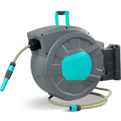 Slangvinda väggmonterad 30m | Vattenslang med automatisk upprullning