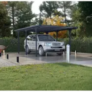 Carport 15,7 m² | Elegant aluminiumcarport 5,0x3,1 m | UV-skydd&vattenavrinning | Valdemar