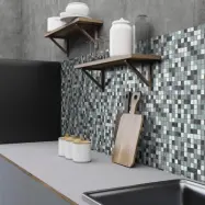 Kristallmosaik Arredo Grå/Silver Grå Mix 2,3x2,3 cm