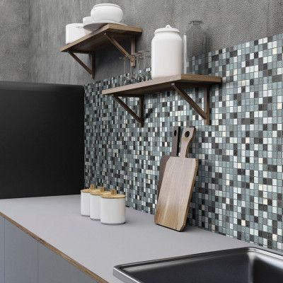 Kristallmosaik Arredo Grå/Silver Grå Mix 2,3x2,3 cm