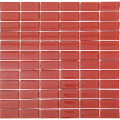 Kristallmosaik Arredo Blank 23x48x8 mm Röd