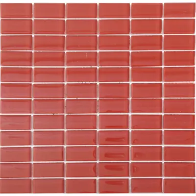 Kristallmosaik Arredo Blank 23x48x8 mm Röd
