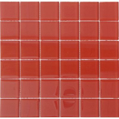 Kristallmosaik Arredo Blank 48x48x8 mm Röd