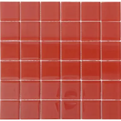 Kristallmosaik Arredo Blank 48x48x8 mm Röd