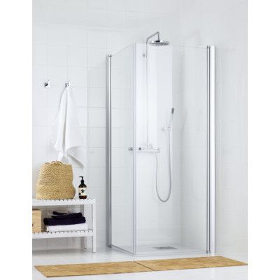 Duschhörn Arredo Emma 900 x 900 CS Rak Klarglas Matt Profil - Duschhörn