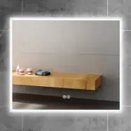 Badrumsspegel 100x100cm | Anti-fog | LED-belysning