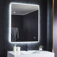 Spegel 100x100cm | LED-belysning& anti-fog