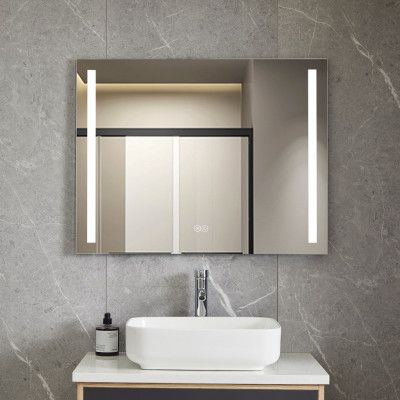 Badrumsspegel 120x70cm | LED-lyse sidor& anti-fog | Rektangulär