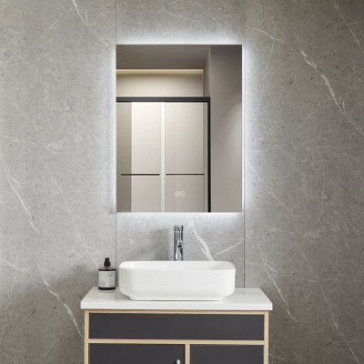 Badrumsspegel 80x120cm | LED-lyse& anti-fog | Rektangulär