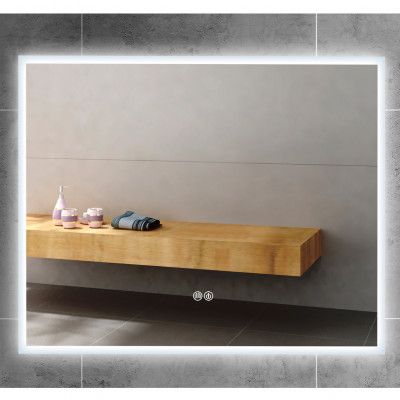 Badrumsspegel 120x120cm | Dimbar belysning& anti-fog